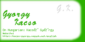 gyorgy kacso business card